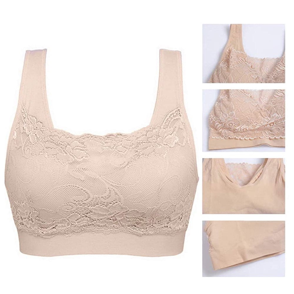 Vertvie Femme Soutien-Gorge De Sport 1/2/3PCS Brassière Push Up Sans Armatures Bra Rembourr Bustier L 569095