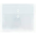 thumbnail image 2 of JAM Paper Plastic Envelopes, 12.8x10.5x1.5, 24/Pack, Clear w/ 2 Dividers, Button String, 2 of 5