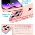 thumbnail image 3 of for iPhone 14 Pro Case for Women Girls 6.1 Inch, Cute Gold Heart Slim Soft TPU Silicone [Shockproof Bumper] Protective [Scratch Resistant] Girly Phone Case for iPhone 14 Pro-Pastel Pink, 3 of 12