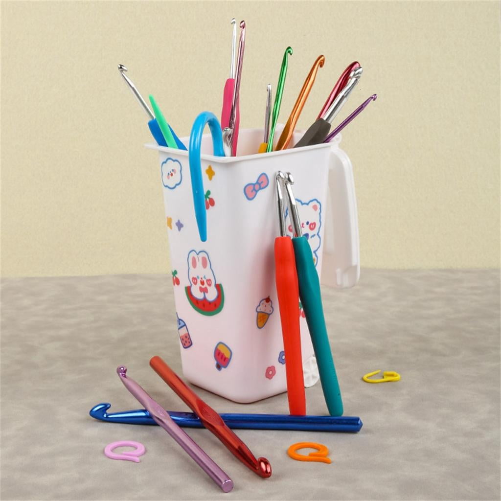 Crochet Hooks Set, Ergonomic Knitting Needle and Accessories Kits with Storage Case and Crochet Needle Accessories
