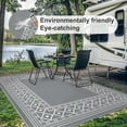 thumbnail image 4 of DEORAB 10'x14' Outdoor Rugs Patio Waterproof Outside Mat Reversible Plastic Camping Carpet,Grey & White, 4 of 8