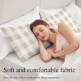 thumbnail image 5 of Beige Plaid Body Pillow Covers 20"x60", Spring Summer Farmhouse Buffalo Checkered Soft Brushed Microfiber Breathable Throw Pillow Covers, Pillowcase with Zipper for Couch Sofa Bedroom Living Room, 5 of 9
