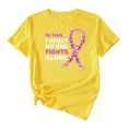 thumbnail image 3 of TINZ T-Shirt Imprimé Cancer pour Femmes, Manches Courtes, Manches Longues, Col Rond, 3 of 3