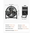 thumbnail image 6 of Vevor GYPDSSGTK14IVRHLCV1 14 in. 3 Speeds 360 Deg Adjustable Tilt High-Velocity Industrial Floor Fan, 6 of 10