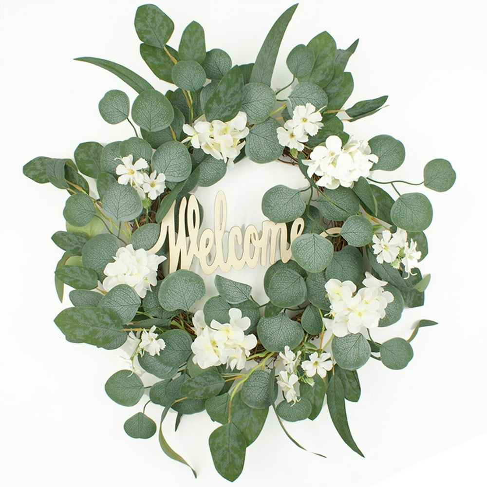 Artificial Spring Wreath Indoor Outdoor Decoration 50*50cm Garden