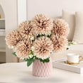 thumbnail image 5 of White Artificial Dahlia Bouquet 14 Inch Maintenance Free Faux Flowers For Home Decor Table Centerpiece, 5 of 6