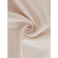 thumbnail image 5 of INSPIRAR CHIC Conjunto de Pijama de Satén de Seda para Mujeres, Top de Cuello Redondo de Manga Corta con Bolsillo Frontal y Pantalones Cortos con Cuerda para Dormir L Beige, 5 of 5