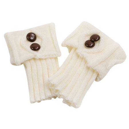 

Warm Flip Shoe Covers Women Ankle Warmers Winter Outdoor Wear White