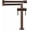 Brown, variant on Pot Filler Faucet, Deck Mounted Folding Stretchable Pot Filler Faucet, Brass Double Handle Single Hole Joint Swing Arm Kitchen Sink Mixer Tap,Silver