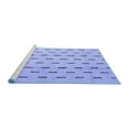 thumbnail image 2 of Ahgly Company Machine Washable Indoor Square Solid Blue Modern Area Rugs, 6' Square, 2 of 4