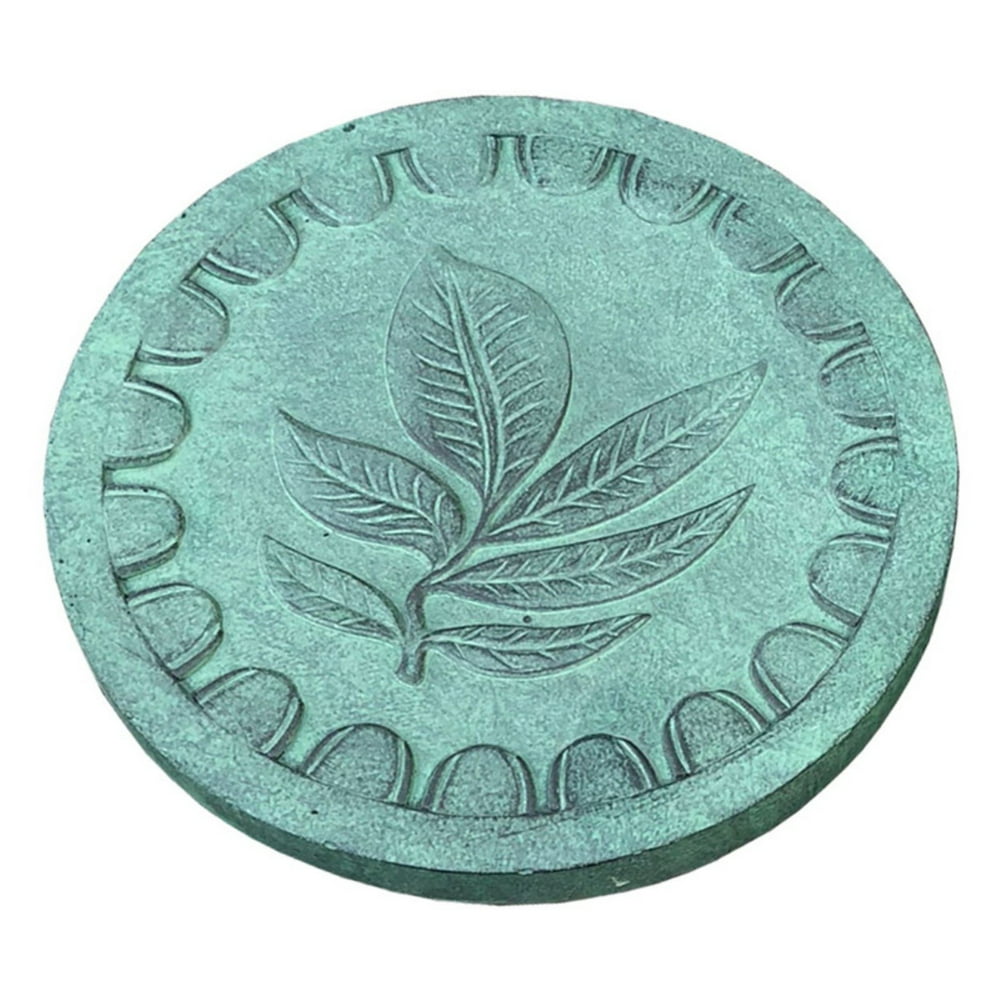 DurXlitecrete Lightweight Concrete Leaf Round Stepping Stone Walmart