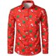 thumbnail image 1 of Camisa de fiesta de Claus para hombre, cuello abotonado, manga larga, estampado de alta definición, cómoda y suave, talla 6XL, 1 of 6
