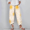 thumbnail image 4 of Pantalones de Mujer Traje Verano Cómodo de Moda Impreso Pantalones Recortados, Pantalones Elásticos Casuales, 4 of 5
