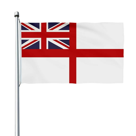 Aihccy White Ensign Flag with Brass Grommets Size - 3x5Ft