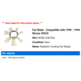 thumbnail image 2 of Fan Blade - Compatible with 1990 - 1996 Nissan 300ZX 1991 1992 1993 1994 1995, 2 of 2