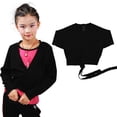 thumbnail image 3 of Ropa de práctica de baile para niños, suéteres de baile, chaquetas tipo chal de manga larga de invierno de lana para niñas, 3 of 3
