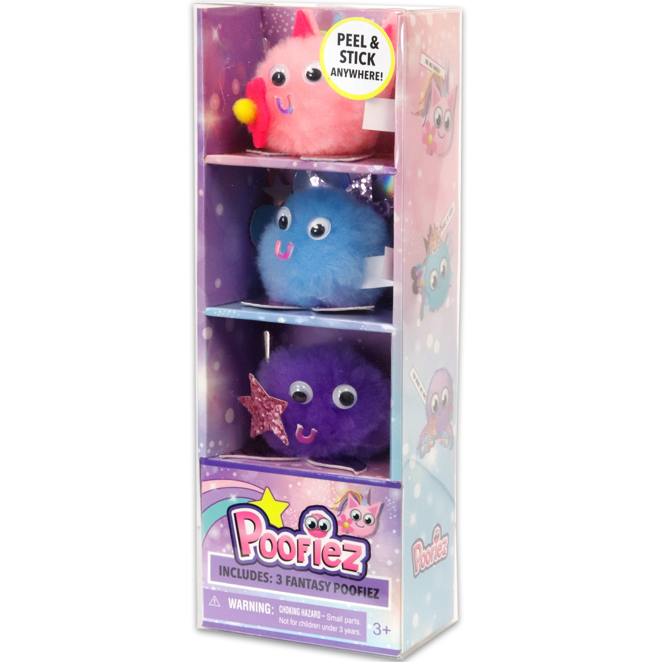 Poofiez Peel & Stick Fantasy Characters, 3 Piece, for Unisex Ages 3+, Product Height 8 in