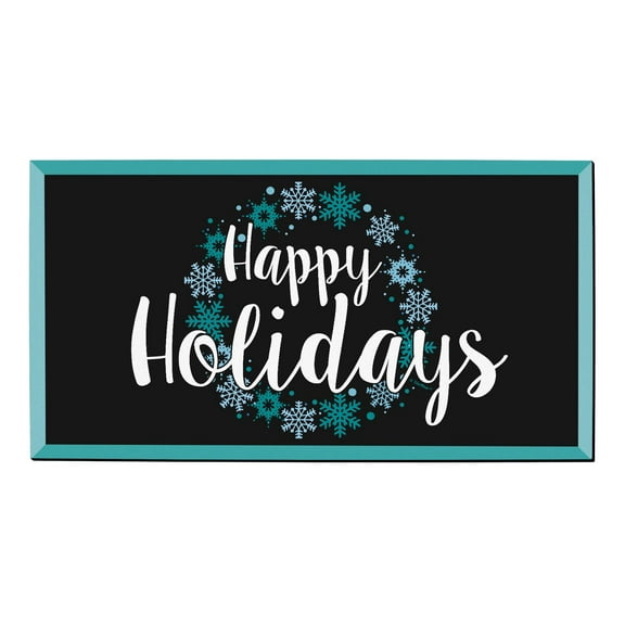 ThisWear Winter Doormat Happy Holidays Decor Holiday Party Supplies Snowflake Welcome Mat Doormat Multi