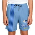 thumbnail image 4 of HNMKIU Boys Mesh National Team Style Shorts Comfortable Breathable Athletic Wear Elastic Waist Kids Youth Training Casual Play Light Blue,7-8 Years, 4 of 5