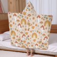 thumbnail image 5 of Red Mushroom Rainbow Light Pattern Hooded Bath Towel，60"x35" for Ages 3 To 12 Kids, Quick Dry Lightweight Soft Microfiber Hood Beach Towel Cover Up for Kids, 5 of 7