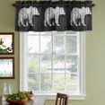 thumbnail image 3 of Black White Bear Curtain Valances for Windows, Kitchen Valance Window Treatments Panel 2 Pack, Farmhouse Country Rustic Wooden Grain Rod Pocket Short Curtains for Bathroom Bedroom 42 x 12 Inch, 3 of 8