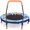 Blue, variant on Gymax 36'' Foldable Kid Trampoline w/ 20 LED Lights Foam Handlebar Padded Safety Cover Blue