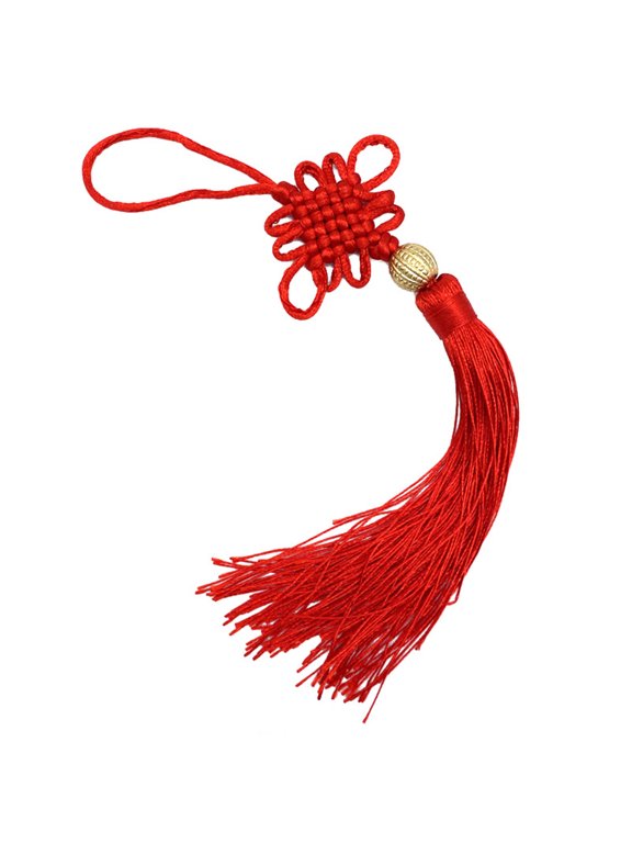 Chinese Knot Tassels Decoration for Keychain Bags Chinese New Year Fringed Knot Pendant for Traditional Costume