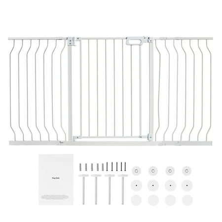 BENTISM Extra Tall Pressure Mounted Baby Gate, 30" Tall x 29.5" to 57.8" Wide, White