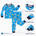 thumbnail image 3 of PatPat Pajamas Sets Viscose from Bamboo Toddler Boys Snug Fit Pjs Kids Short Sleeve Graphic Top & Pants Breathable Sleepwear 2-6T, 3 of 13