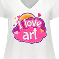thumbnail image 4 of Inktastic Artist I Love Art Women's Plus Size V-Neck T-Shirt, 4 of 5