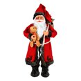 thumbnail image 1 of 1 adorno navideño de Papá Noel con oso para jardín (rojo), 1 of 3
