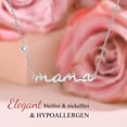 thumbnail image 2 of VNOX Mama Necklace 925 Sterling Silver Mom Necklace for Women S925 Silver Dainty Mother Jewelry Cute Pendant Necklace, Mom Birthday Gift Jewelry for New Mom Women Wife Anniversary, 2 of 10