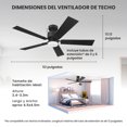 thumbnail image 4 of Ventilador de Techo Elevé Comfort M4 Negro Mate 5 Aspas 52 Pulgadas, 4 of 5