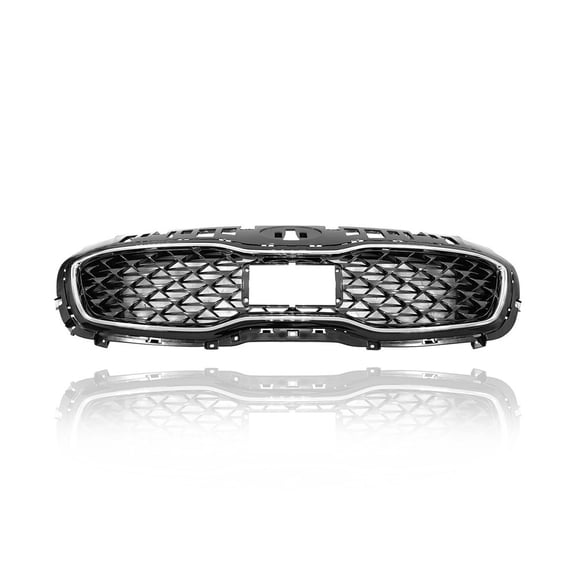 Grille - Compatible/Replacement for '20-22 Kia Sportage S/EX/SX Turbo - Main Upper, Chrome Frame Black Insert With Cruise Sensor Hole - 86380D9LA0 CAPA