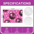 thumbnail image 4 of Disco Ball Table Mats Placemat 12"x18" 70s Party Placemats Set of 4 Colorful and Funky Placemats for Dining Table Indoor Outdoor Kitchen Pink Decor Table Place Mats, 4 of 4