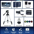 thumbnail image 2 of Telescopio para Astronomía Telescopio para Adultos Principiantes, Telescopio de Apertura de 70mm con Bolsa de Transporte Clip para Teléfono para Ver la Vida Silvestre de la Luna, Blanco, 2 of 9