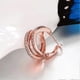 thumbnail image 3 of Rose Gold Ear Clip 1Pair Women Czech Diamond Earrings for Decoration, 3 of 4