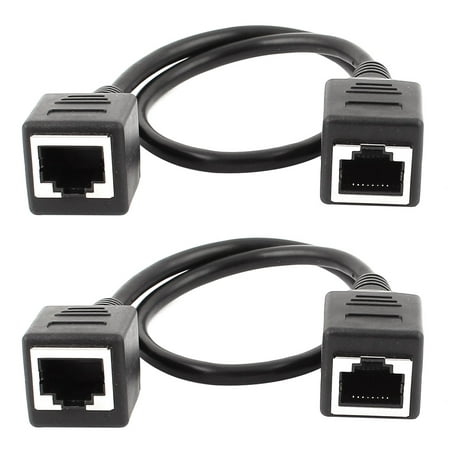 2pcs 30cm 1ft Ethernet Lan Female to Female Network Cable RJ45 Extension (Ethernet Cable Best Brand)