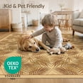 thumbnail image 4 of ODIKA Cream Frond Interlocking Layout Rectangular Fronds Large Beige Flowing Dynamic Foldable Easy Care for King Size Bedroom, Master Suite, Under Bed, 4 of 7