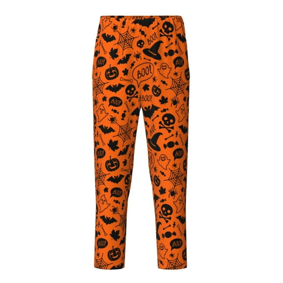 Xecao Happy Halloween 6 Print Teenagers' Pajama Pants Long Sleep Pants Soft Elastic Waist Pajama Bottoms Elastic waist with 2 Pockets 5-16 Years-XS(5-6)