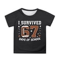 thumbnail image 1 of Rhuody T-Shirt Garçon Col Rond Blouse Manches Courtes Tee Rentrée des Classes Imprimés de Chiffres de Dessins Animés Hauts Basique Combinaison d'Été Noire 12-13 Ans, 1 of 4