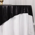thumbnail image 4 of BalsaCircle 72x72 in Black Glitter Sequin Dots Polyester Square Table Overlay Wedding Party Events Decorations, 4 of 8