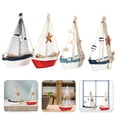 thumbnail image 3 of 4pcs Small Sailboat Model Decorations Nautical Boat Decors Nautical Party Decors, 3 of 5