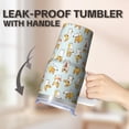 thumbnail image 5 of 20OZ Dog Themed Office Tumbler with Handle Straw and Lid Paw Print Coffee Cup for Women Friends Unique Holiday Birthday Gifts Fits Desk Cup Holders and Ideal for Work, 5 of 6