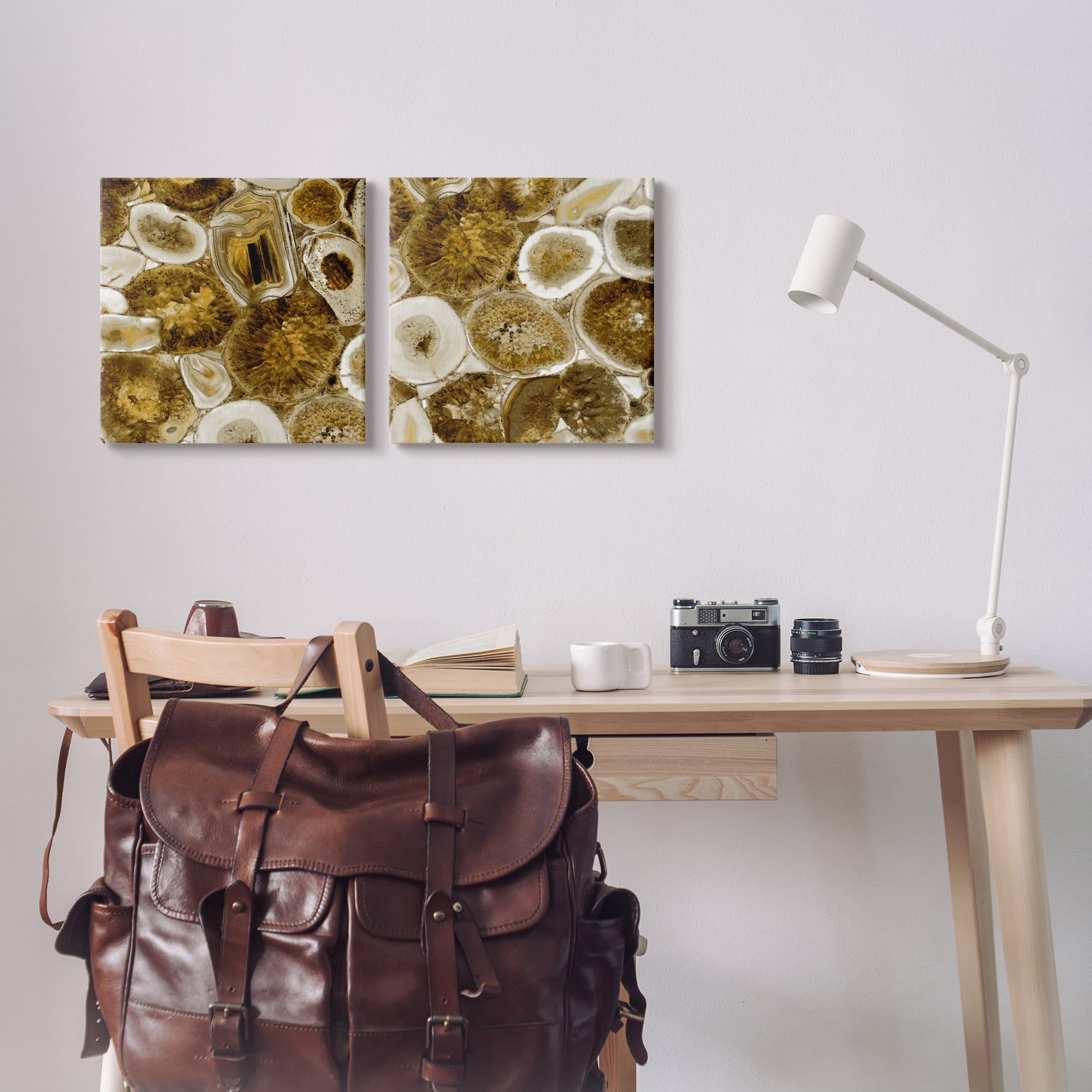 Stupell Abstract Geodes Mineral Nature Abstract Photography Gallery Wrapped Canvas Print Wall Art, Set of 2
