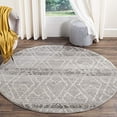 thumbnail image 2 of Safavieh Adirondack Collection ADR124B Silver and Ivory Vintage Geometric Round Area Rug (6' Diameter), 2 of 4
