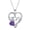 Purple, variant on 925 Sterling Silver Heart Necklace for Mom Mothers Day Gift Always My Mother Forever My Friend Inspirational Jewelry for Her