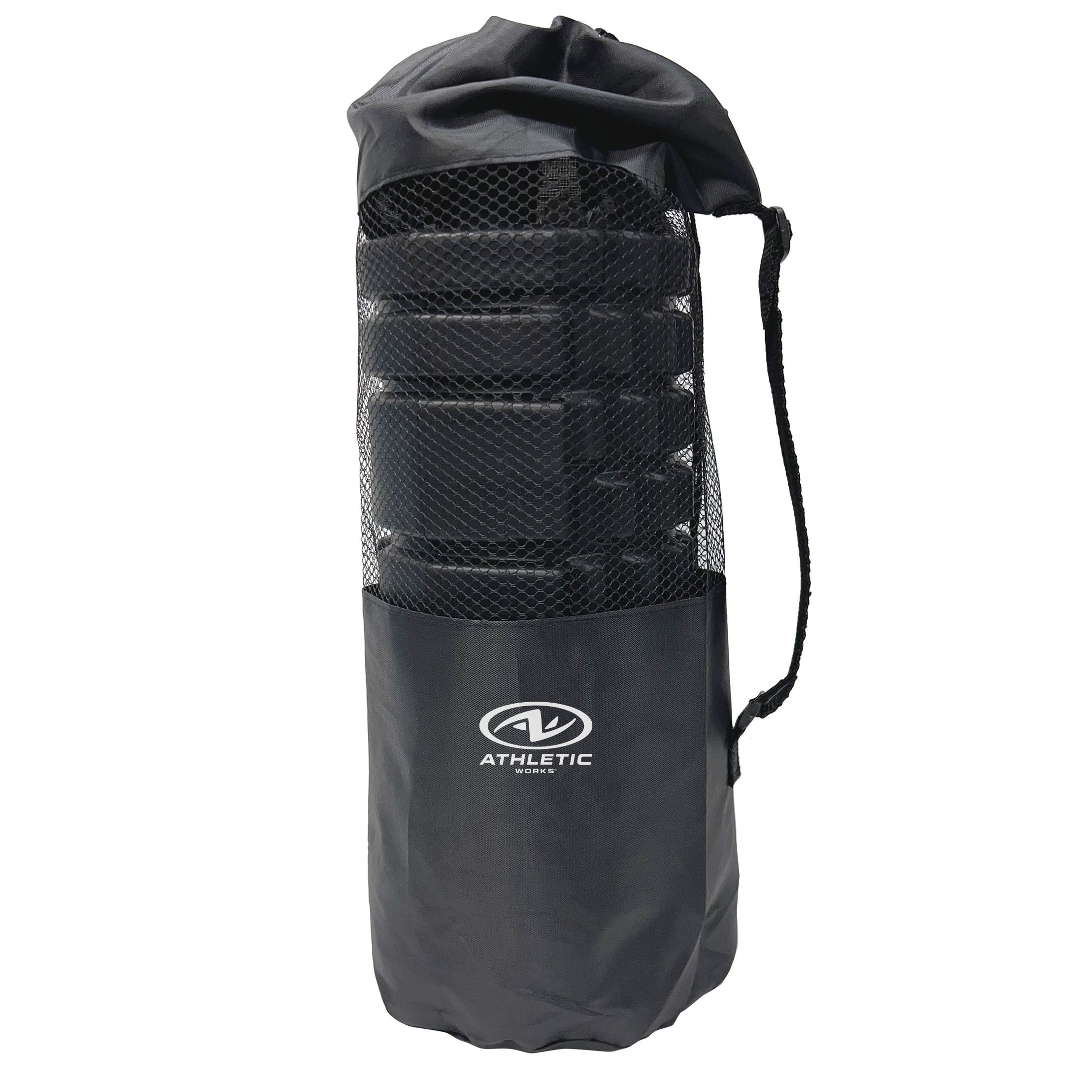 Athletic Works Full Body 5-Piece Fitness Recovery Kit, Includes Carry Bag, Black