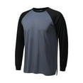 thumbnail image 4 of Men's Fashion Color Blocked Long Sleeve Athletic T Shirt Breathable Workout Top for Running Gym Training Men's Oversized Tshirts Workout T-Shirt, 4 of 4