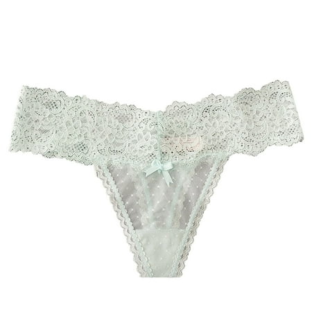 Xiaoxatg Sexy Panties for Women Women s Sexy Lace Transparent Thong Low Waist Sexy Underwear Thong Underwear Womens Silk Lingerie